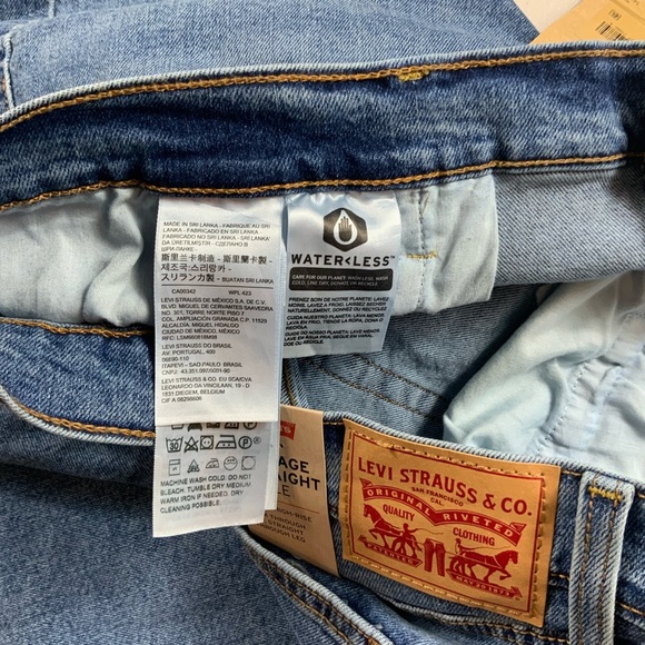 Levi’s Ribcage Straight Ankle classic wash button fly jeans Size 24W NEW - Picture 7 of 15